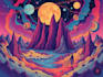 stunning illustration psychedelic, lifestyle, surrealism
