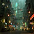 draw cyberpunk futuristic city art