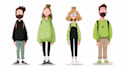 create hand drawn cartoon illustration
