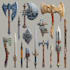 draw custom fantasy dnd weapons art and props