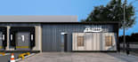 restructure 3d industrial building,parking space,loading docks,logo rendering