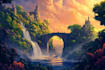 design fantasy background and landscape