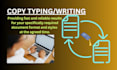 do accurate data entry, copy typing and document conversion
