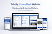 design subbly website, createjoy, membership website, learndash website, auction