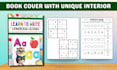 create kids activity book cover with custom interior for amazon KDP