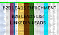 do data enrichment, find emails, prospect list building, b2b lead generation