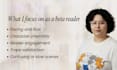 be your romance beta reader and give honest reader feedback