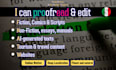 proofread your italian narration, script, document or ai generated text