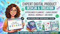 etsy hyperlinked planner digital planner canva ebook medical journal