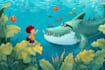 design 3d children book illustration, book illustration,