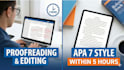 edit your documents in apa 7 within 5 hours
