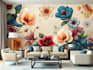 create premium wall mural or wallpaper for your living room