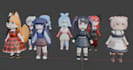 create low poly, chibi models in my style
