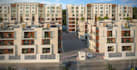 buildup cgi residential block, urban amenity development, old exterior remodel