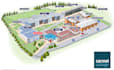 render a map illustration site plan office ,collage,school