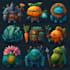 design 2d game art characters creatures environment icons