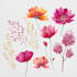 paint watercolour flowers clip art pattern tile art