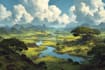 create fabulous fantasy environment landscape illustration