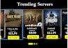 design a modern game server hosting website UI in figma