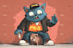 draw cool cartoon character, graffiti character