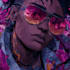 make a cyberpunk illustration portrait