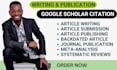 do google scholar article writing increase citation journal publication scopus