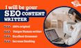 be your SEO website content writer
