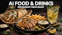 create realistic ai food and drink images for restaurant menu and blog