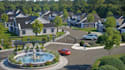 develop residential estate aerial,gated community,master plan,driveway rendering