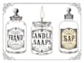 design candles and soap labels packaging