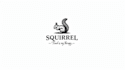 design awesome squirrel logo with express delivery