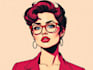 draw a portrait in pop art style