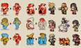 make pixel art sprite sheet animation character sprite sheet for rpg game art
