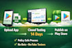 close test your android app and publish it on google play store