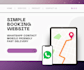 create a simple booking website with whatsapp integration