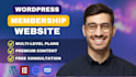 wordpress membership site website subscription site lms site, membership website