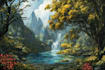 digitally paint fantasy landscape
