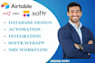 setup automate airtable softr notion with ai agents softr webapp airtable expert
