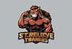 design mascot strength training logo