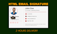code clickable HTML email signature for gmail iphone outlook