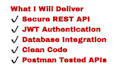 python backend api development service
