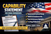 write a government contract capability statement for your business