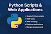 develop python scripts for automation and web scraping, python bot development