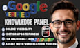 create and edit google knowledge panel for artist