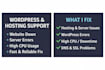 fix wordpress, hosting and server issues fast and reliably