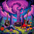 stoner rock, heavy metal, psychedelic art