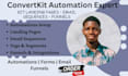 set up convertkit automations, landing pages, and email sequences