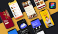design mobile app UI UX, figma app design and app screenshots