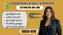 setup gohighlevel expert for go high level website, sales funnel, automation