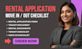 create rental application and move in move out checklist